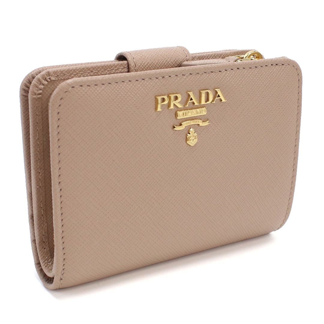 PRADA プラダ 1ML018 二つ折り財布 CIPRIA ベージュ系 レディース