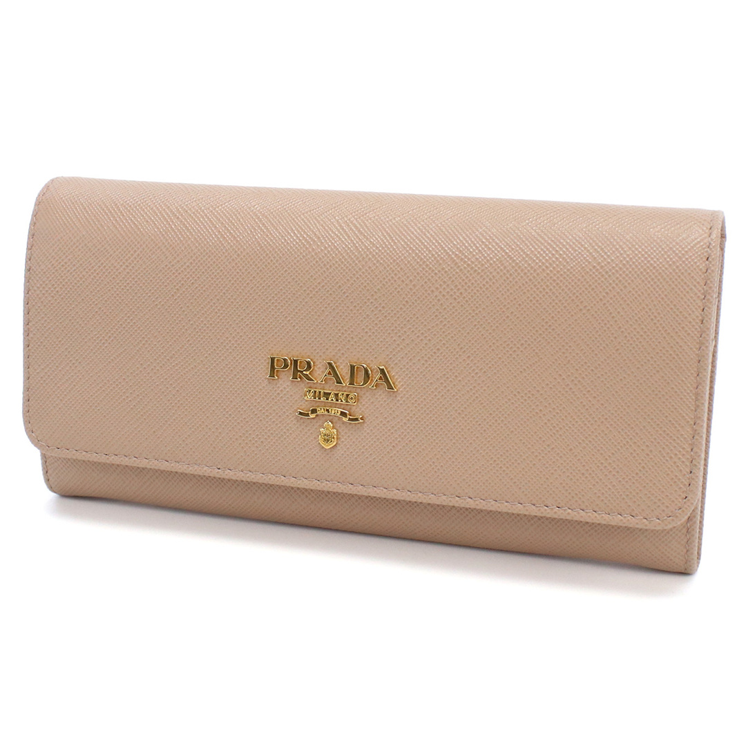 PRADA プラダ 1MH132 長財布ニ折小銭入付き CIPRIA ベージュ系 レディース