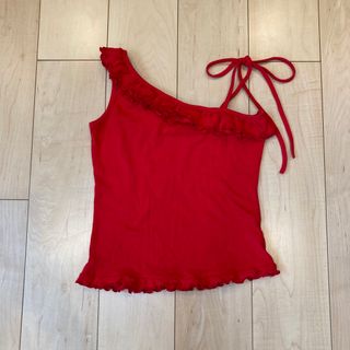 専用 00s vintage ribbon one shoulder t(キャミソール)