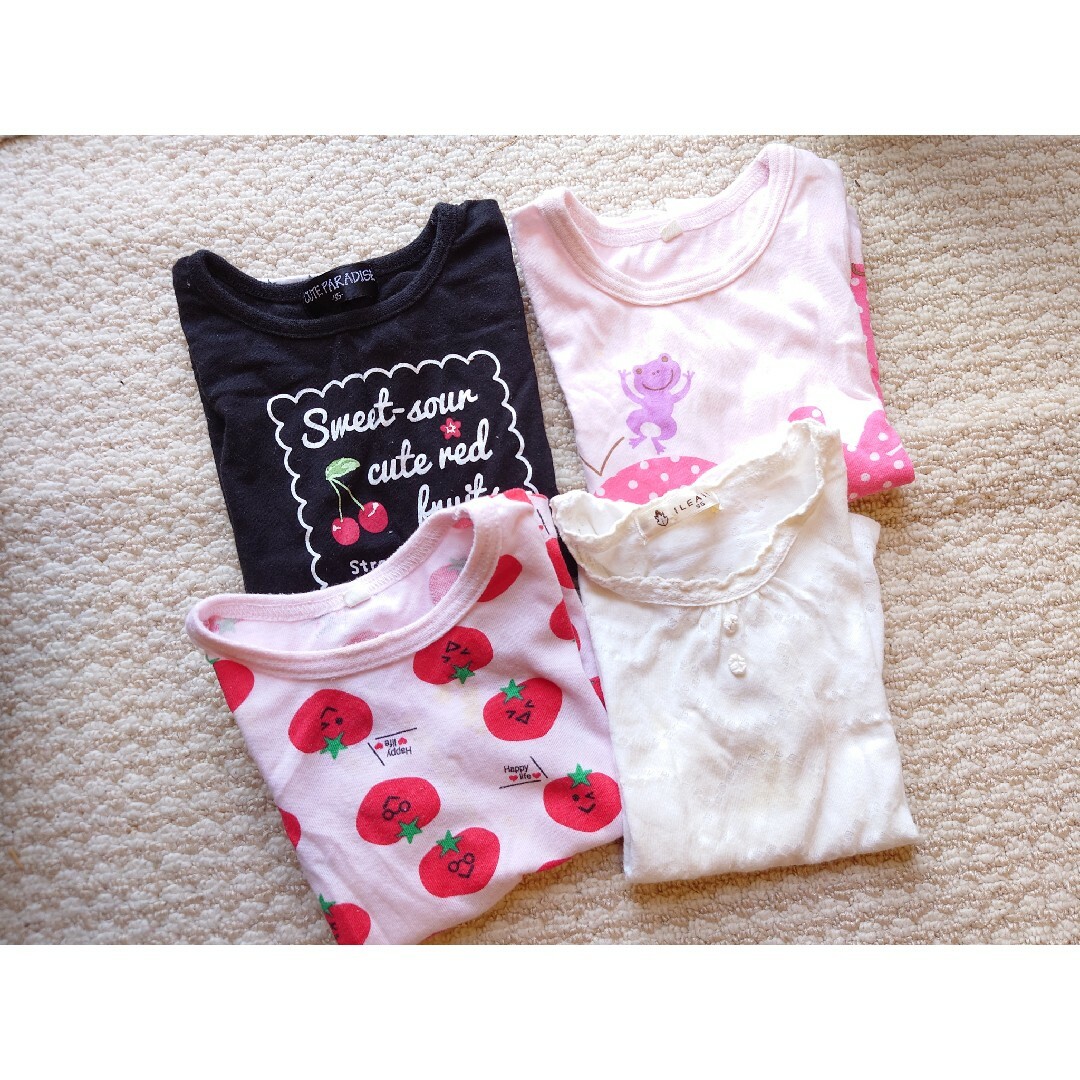 90～95cm トップス 4枚セット キッズ/ベビー/マタニティのキッズ服女の子用(90cm~)(Tシャツ/カットソー)の商品写真