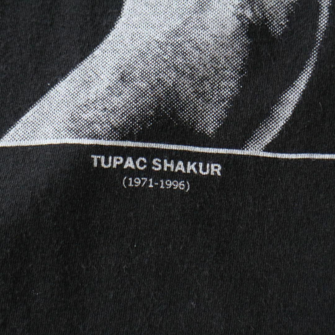 MUSIC TEE(ミュージックティー)の2pac 2パック 追悼 フォト Tシャツ ビギー ヒップホップ 黒 ラップ メンズのトップス(Tシャツ/カットソー(半袖/袖なし))の商品写真