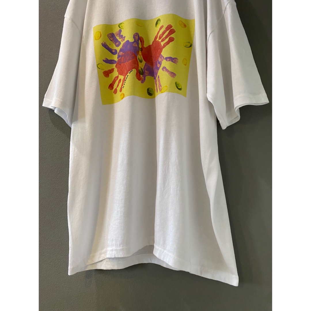 古着 ビンテージ Tシャツ 手型 蝶々 バタフライ 可愛い イラスト 希少 美品