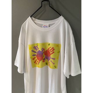 古着 ビンテージ Tシャツ 手型 蝶々 バタフライ 可愛い イラスト 希少 美品