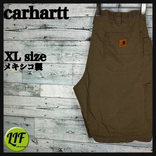 カーハート(carhartt)の【希少】カーハート メキシコ製 革タグ 短パン ショートパンツ ブラウン 美品(ショートパンツ)