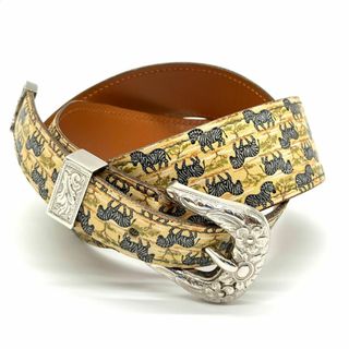 Hermes - 希少 HERMES エルメス トゥアレグ バックルベルト アニマル柄