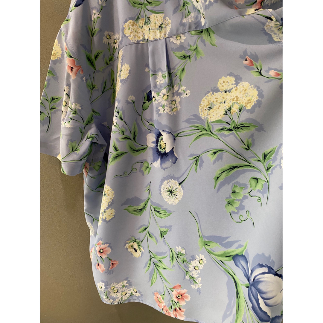 古着 ビンテージ 90s 花柄 総柄 水色SUMMER アロハシャツ 希少 美品 古着 ビンテージ 90s 花柄 総柄 水色SUMMER アロハシャツ 希少 美品