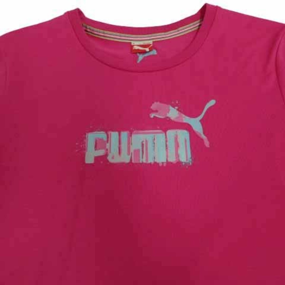 PUMA(プーマ)のPUMA Tシャツ 丸首 半袖 ロゴプリント ロゴ刺繍 ピンク 青 グレー M スポーツ/アウトドアのスポーツ/アウトドア その他(その他)の商品写真