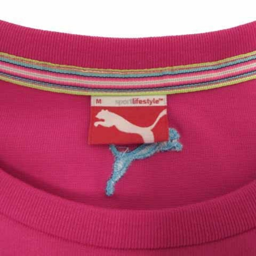PUMA(プーマ)のPUMA Tシャツ 丸首 半袖 ロゴプリント ロゴ刺繍 ピンク 青 グレー M スポーツ/アウトドアのスポーツ/アウトドア その他(その他)の商品写真