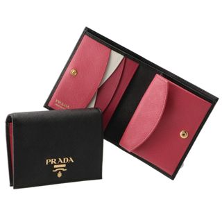 プラダ(PRADA)のプラダ PRADA ミニ財布 サフィアーノ 二つ折り財布 1MV204 ZLP 61H (財布)