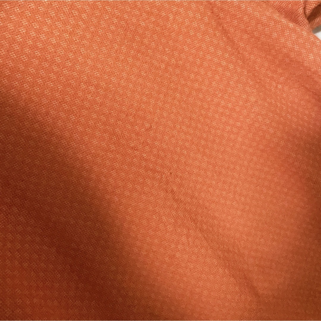 ARROW(アロー)のARROW アロー　ポロシャツ　オレンジ　ブロック柄　半袖　USA古着　コットン メンズのトップス(ポロシャツ)の商品写真