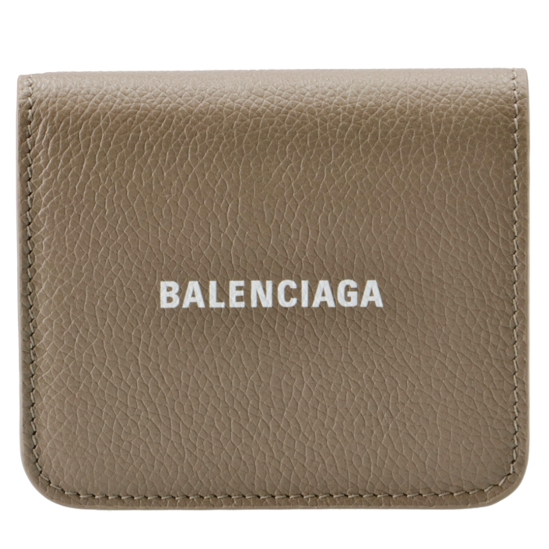 バレンシアガ BALENCIAGA 財布 二つ折り ミニ財布 ロゴ キャッシュ フラップウォレット ベージュブラウン 594216 1IZI3 1290