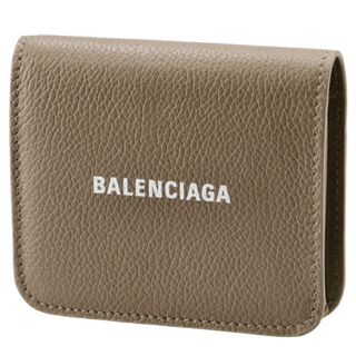 バレンシアガ(Balenciaga)のバレンシアガ BALENCIAGA 財布 二つ折り ミニ財布 ロゴ キャッシュ フラップウォレット ベージュブラウン 594216 1IZI3 1290(財布)