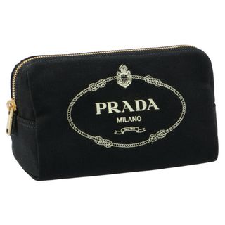 プラダ(PRADA)のプラダ PRADA カナパ キャンバスポーチ ブラック 1NA693 20L N12(ポーチ)