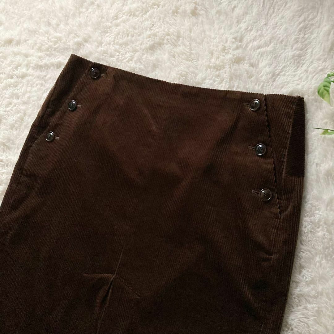 希少50サイズ 23区 ナチュラルストレッチ コーデュロイ タイトスカート 美品