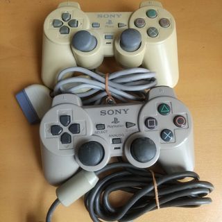 プレイステーション(PlayStation)のPS1・PS2用SONY純正DUALSHOCK対応コントローラー2個(その他)