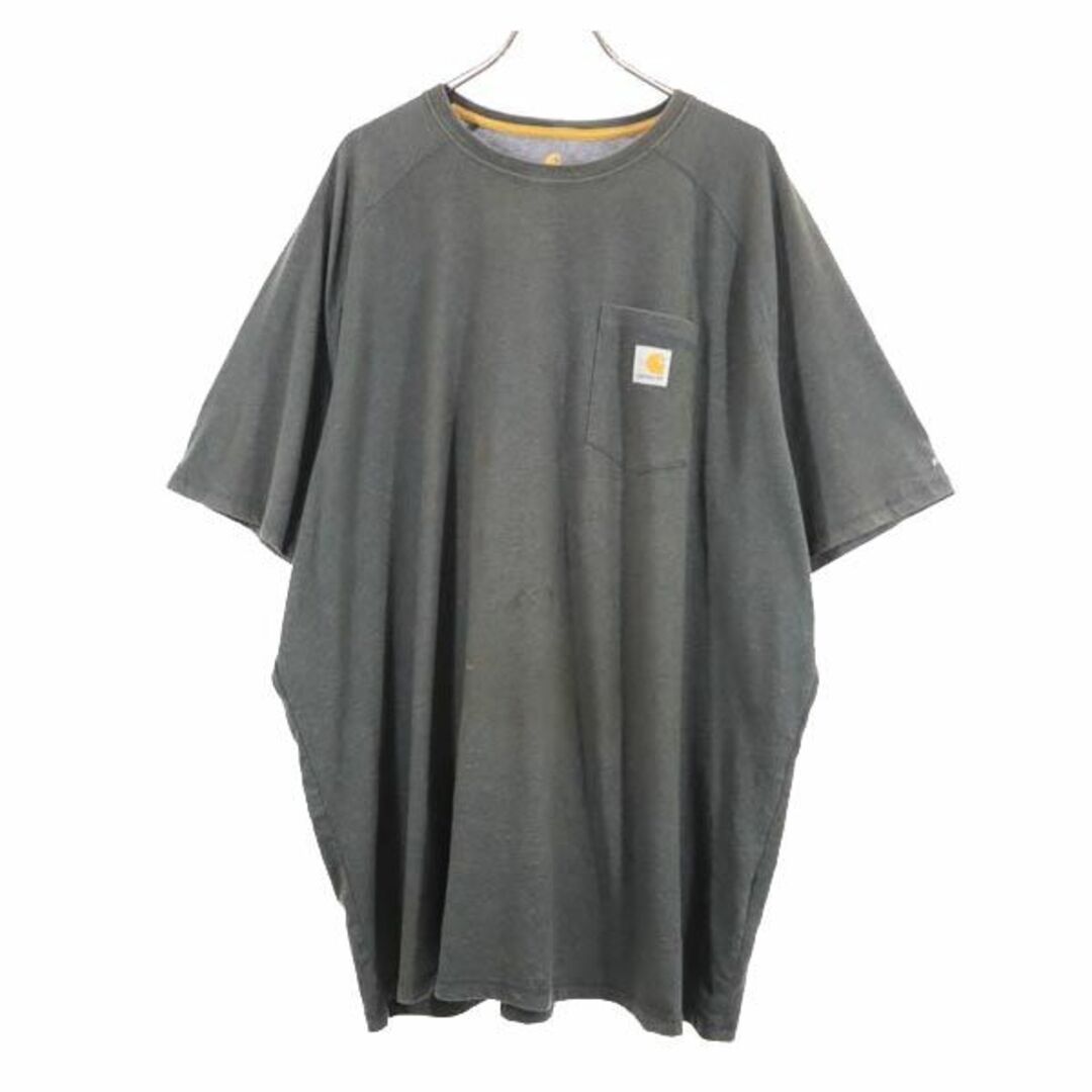 carhartt(カーハート)のカーハート クルーネック 半袖 Tシャツ 3XL ダークグレー Carhartt ビックサイズ メンズ 【中古】  【230620】 メンズのトップス(Tシャツ/カットソー(半袖/袖なし))の商品写真