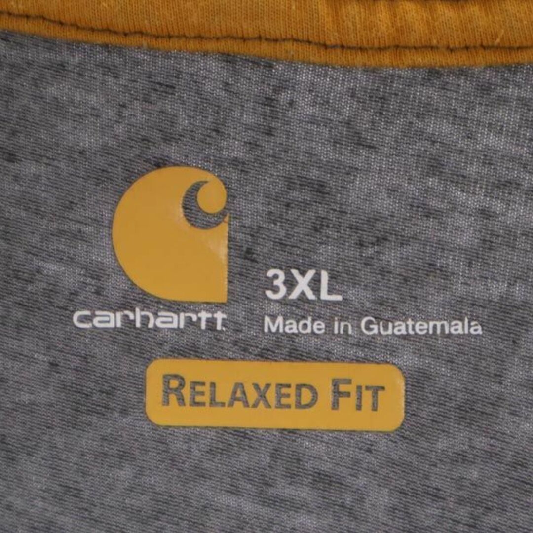 carhartt(カーハート)のカーハート クルーネック 半袖 Tシャツ 3XL ダークグレー Carhartt ビックサイズ メンズ 【中古】  【230620】 メンズのトップス(Tシャツ/カットソー(半袖/袖なし))の商品写真