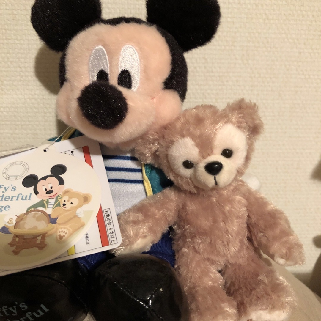 ディズニー ワンダフルヴォヤッジ ダッフィー ミッキー ぬいぐるみバッジ