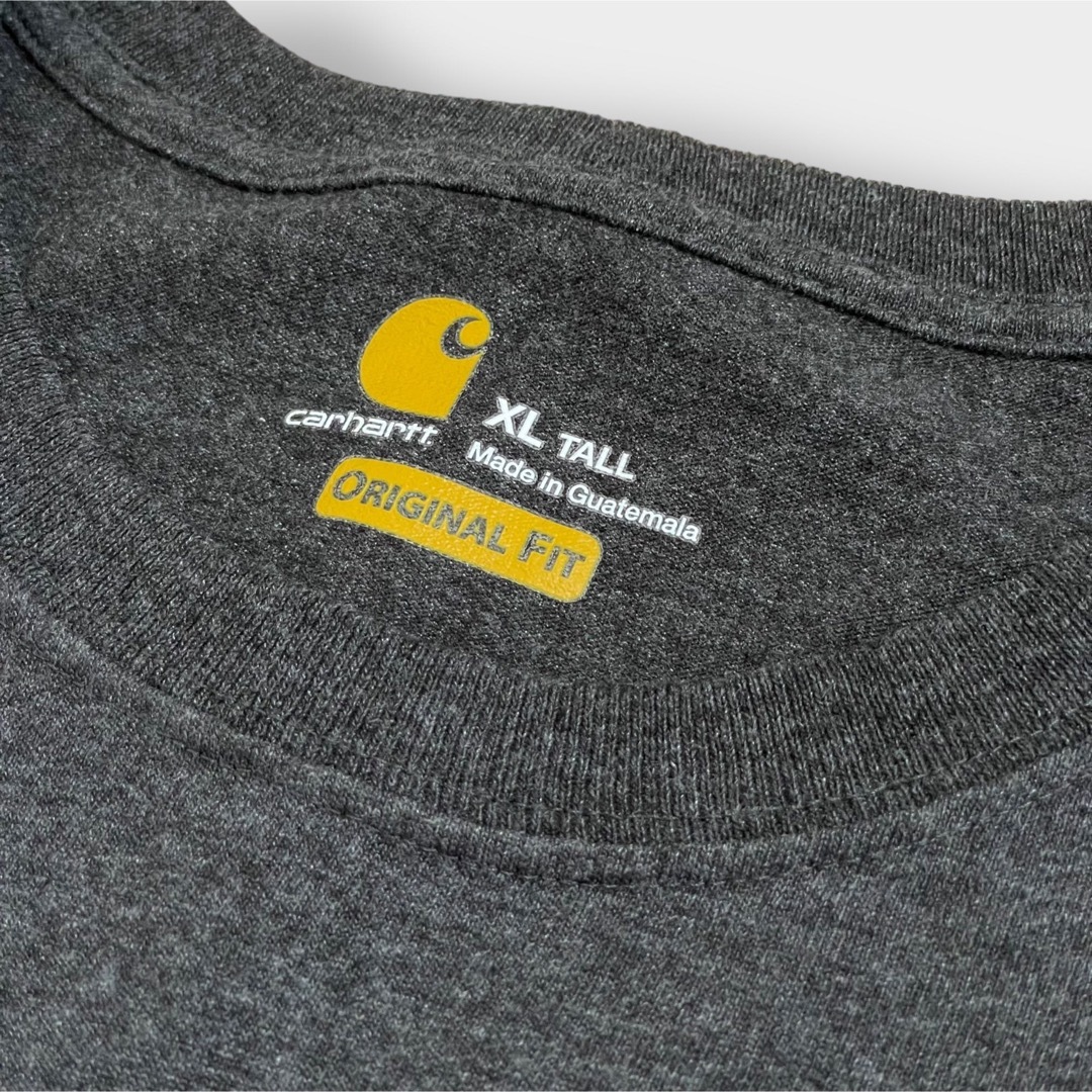 carhartt(カーハート)の【Carhartt】XL ビッグシルエット ポケットTシャツ ダークグレー 古着 メンズのトップス(Tシャツ/カットソー(半袖/袖なし))の商品写真