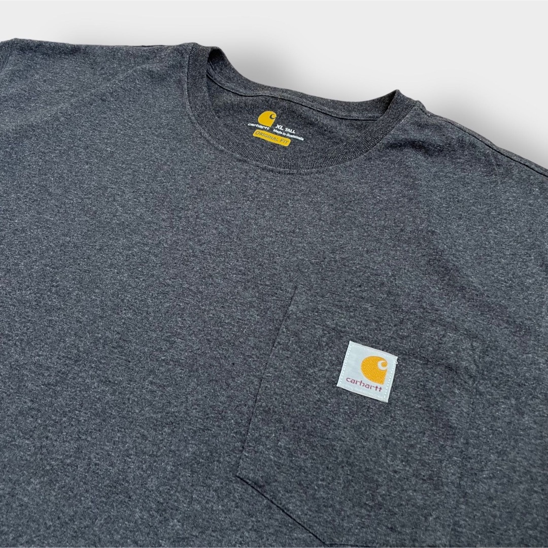 carhartt(カーハート)の【Carhartt】XL ビッグシルエット ポケットTシャツ ダークグレー 古着 メンズのトップス(Tシャツ/カットソー(半袖/袖なし))の商品写真