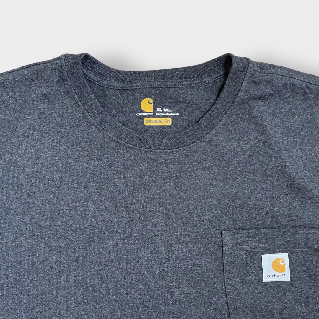 carhartt(カーハート)の【Carhartt】XL ビッグシルエット ポケットTシャツ ダークグレー 古着 メンズのトップス(Tシャツ/カットソー(半袖/袖なし))の商品写真