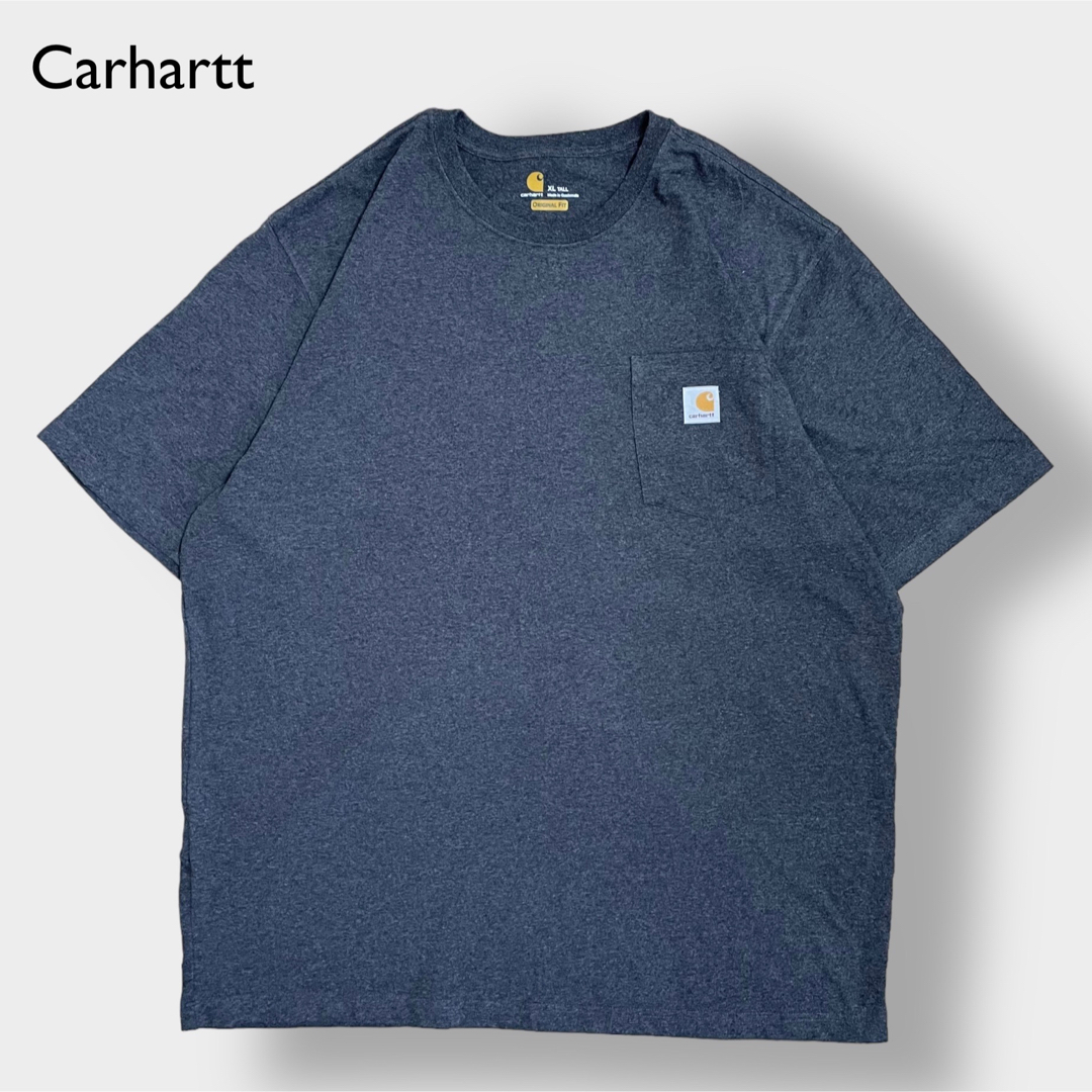 carhartt(カーハート)の【Carhartt】XL ビッグシルエット ポケットTシャツ ダークグレー 古着 メンズのトップス(Tシャツ/カットソー(半袖/袖なし))の商品写真