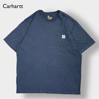カーハート(carhartt)の【Carhartt】XL ビッグシルエット ポケットTシャツ ダークグレー 古着(Tシャツ/カットソー(半袖/袖なし))