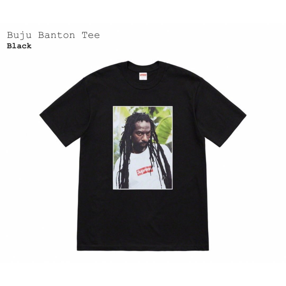 19SS Supreme Buju Banton Tee Black