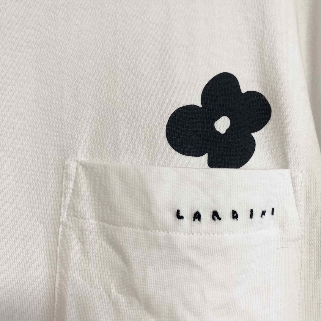 LARDINI 半袖Tシャツ フラワープリント ロゴ刺繍