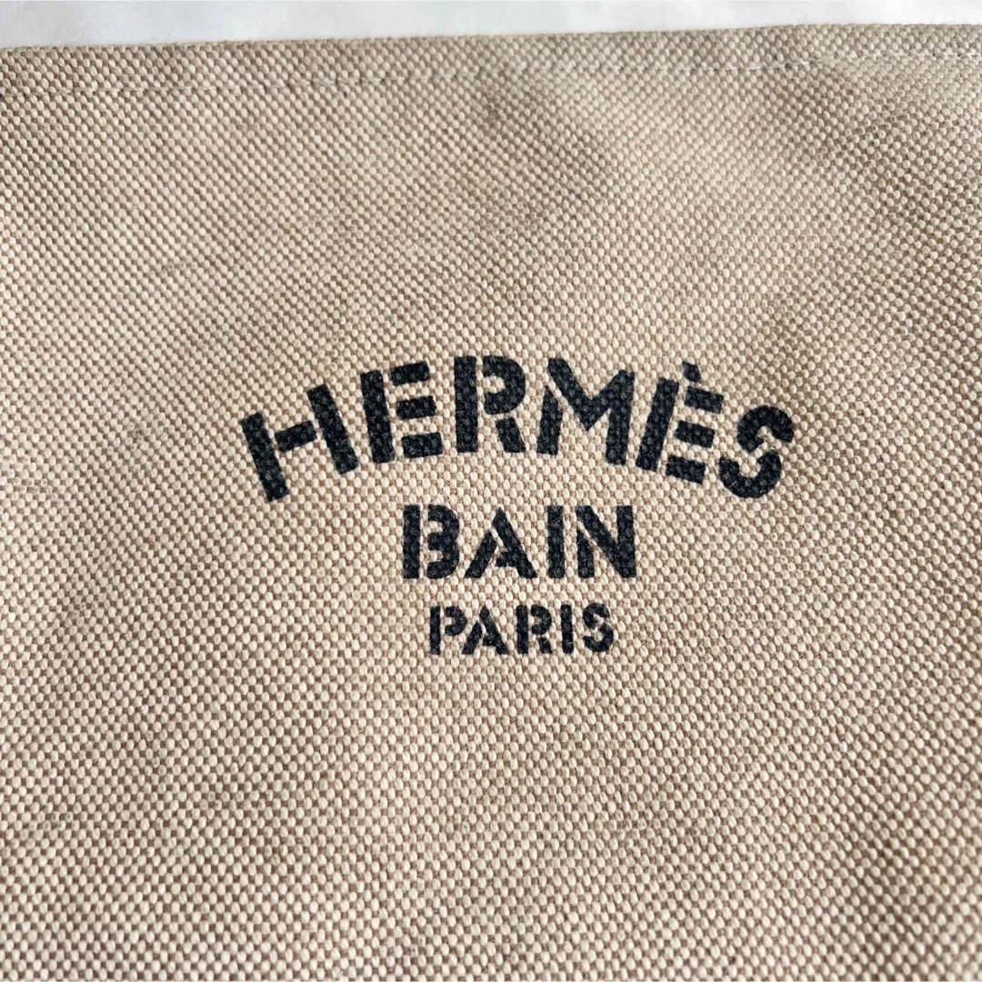 Hermes(エルメス)のエルメス　HERMES　ヨッティングポーチ 黒ロゴ コットン100% レディースのファッション小物(ポーチ)の商品写真