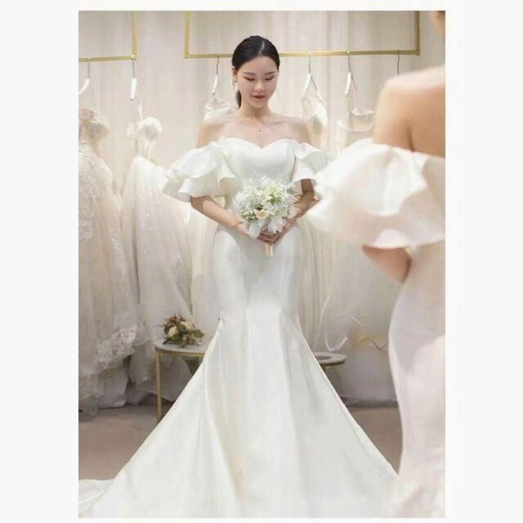 オフショルダー ウェディングドレス マーメイドライン 大好評中!結婚式 オフショルダー ウェディングドレス マーメイドライン 大好評中!結婚式