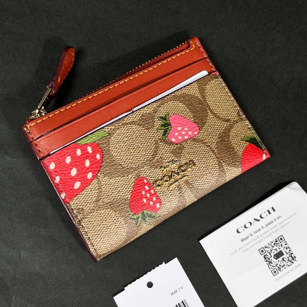 COACH シグネチャー ストロベリー パスケース CH527 イチゴ 新品ファッション小物