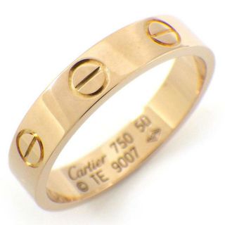 カルティエ(Cartier)のカルティエ Cartier リング ラブ ウェディング バンド 3.5mm B4085200 ミニ K18PG 9.5号 / #50 【中古】(リング(指輪))