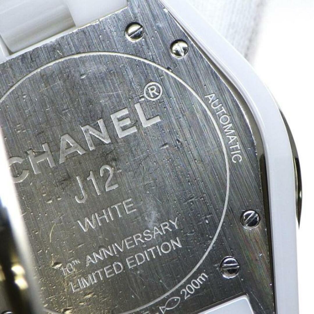 CHANEL(シャネル)の【★最終お値引き品】 シャネル CHANEL 腕時計 J12 ホワイトファントム H3443 ホワイト文字盤 10周年記念モデル 世界2000本限定 SS ホワイト セラミック 白 自動巻き 【中古】 メンズの時計(腕時計(アナログ))の商品写真