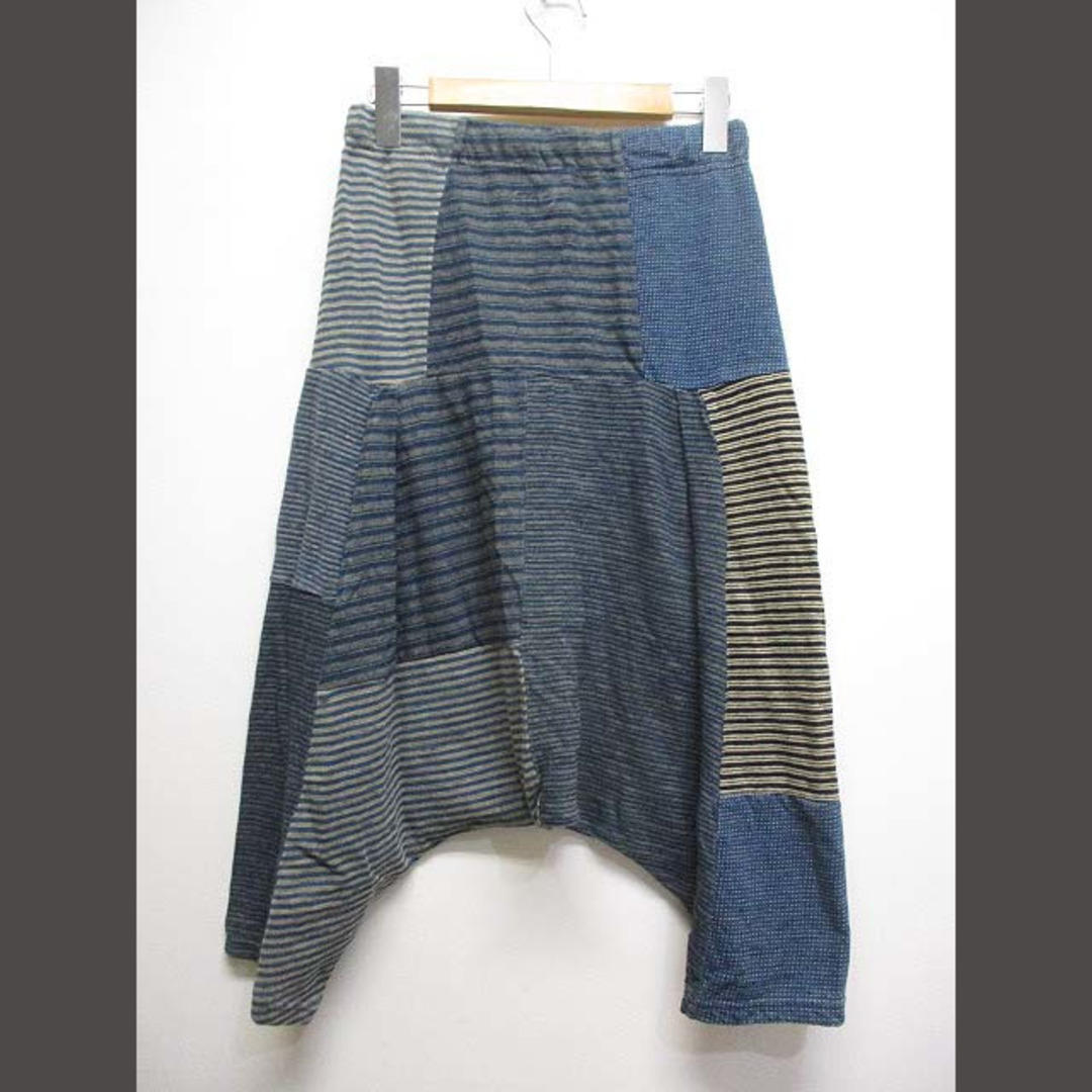 KAPITAL キャピタル kapital パッチワーク サルエル パンツ 0/XS ブルー系 の通販 by ベクトル ラクマ店|キャピタルならラクマ KAPITAL サルエル総柄 ブラック系