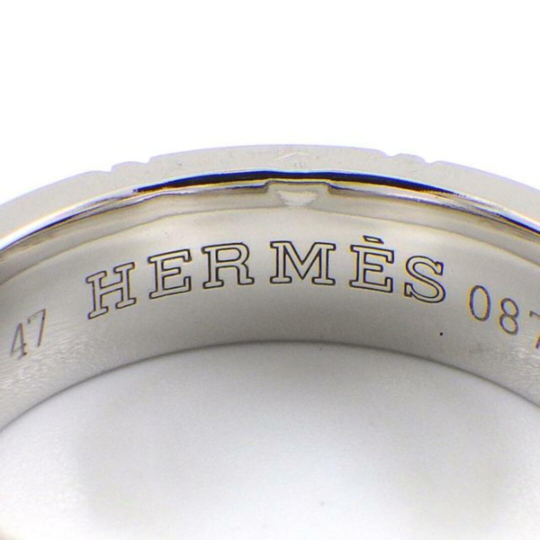 Hermes(エルメス)のエルメス HERMES リング キリム Hロゴ 12ポイント ダイヤモンド K18WG 7号 / #47 【中古】 レディースのアクセサリー(リング(指輪))の商品写真