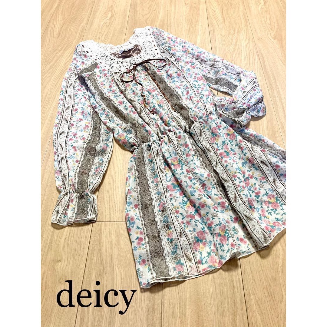 deicy(デイシー)のdaisy  レース　花柄　ワンピース　チュニック レディースのワンピース(ミニワンピース)の商品写真