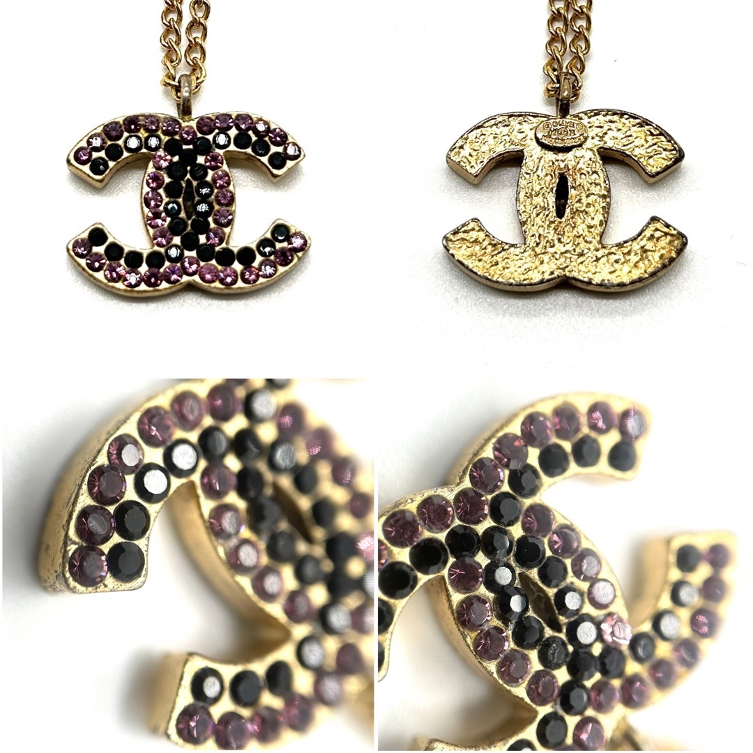 CHANEL シャネル ココマーク ラインストーン ゴールド GP 02A
