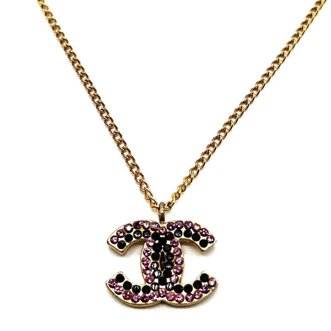 CHANEL シャネル ココマーク ラインストーン ゴールド GP 02A 高品質の