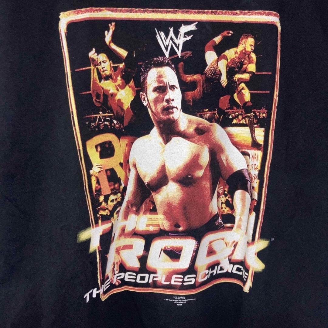 90s VINTAGE WWF THE ROCK VINTAGE T-SHIRT メンズのトップス(Tシャツ/カットソー(半袖/袖なし))の商品写真