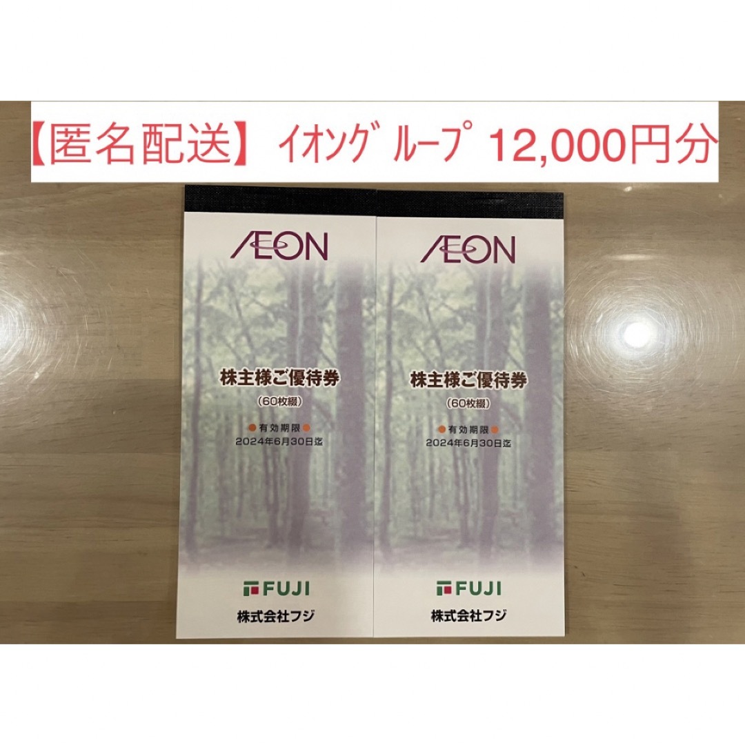 イオン株主優待券 フジ株主優待券  AEON 株主優待　12000円