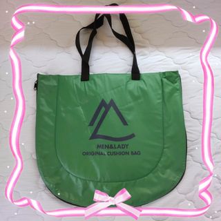 バッグなもなるシートクッション❤️ORIGINAL CUSHION BAG緑(エコバッグ)