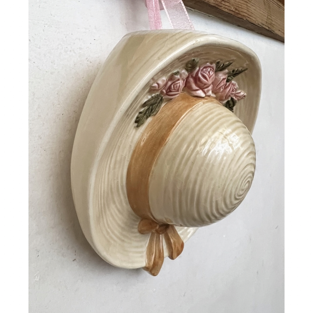 【新品】レトロ!麦わら帽子の花瓶