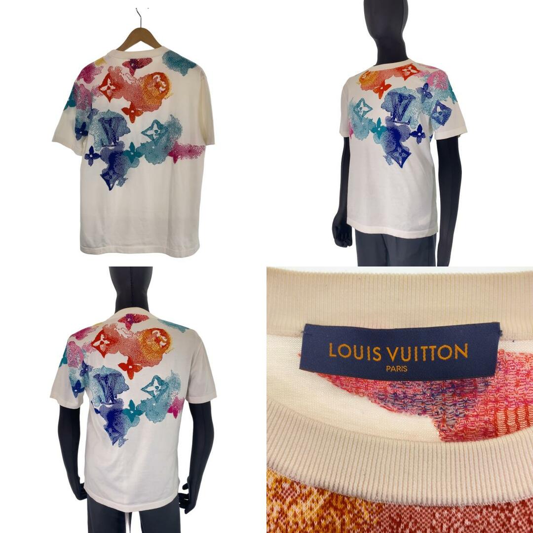 美品 LOUIS VUITTON ルイヴィトン モノグラム 21SS Water Printing Male Colors T-shirts サイズM ホワイト 白 マルチカラー コットン RM211V ZLW HLN01W 半袖Tシャツ クルーネック メンズ 402815 2