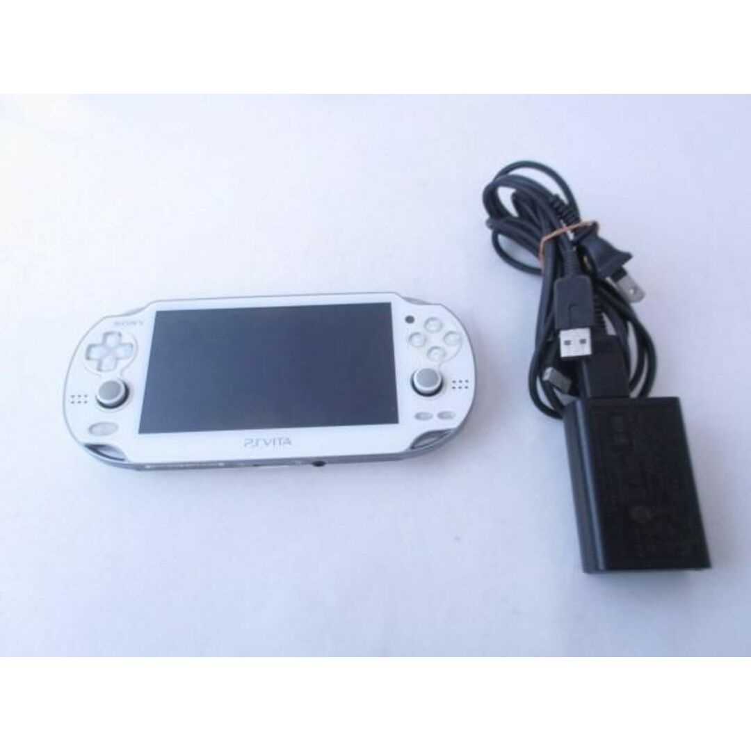 中古品 ゲーム PS Vita 本体 PCH-1100 ホワイト 動作品 充電器付き