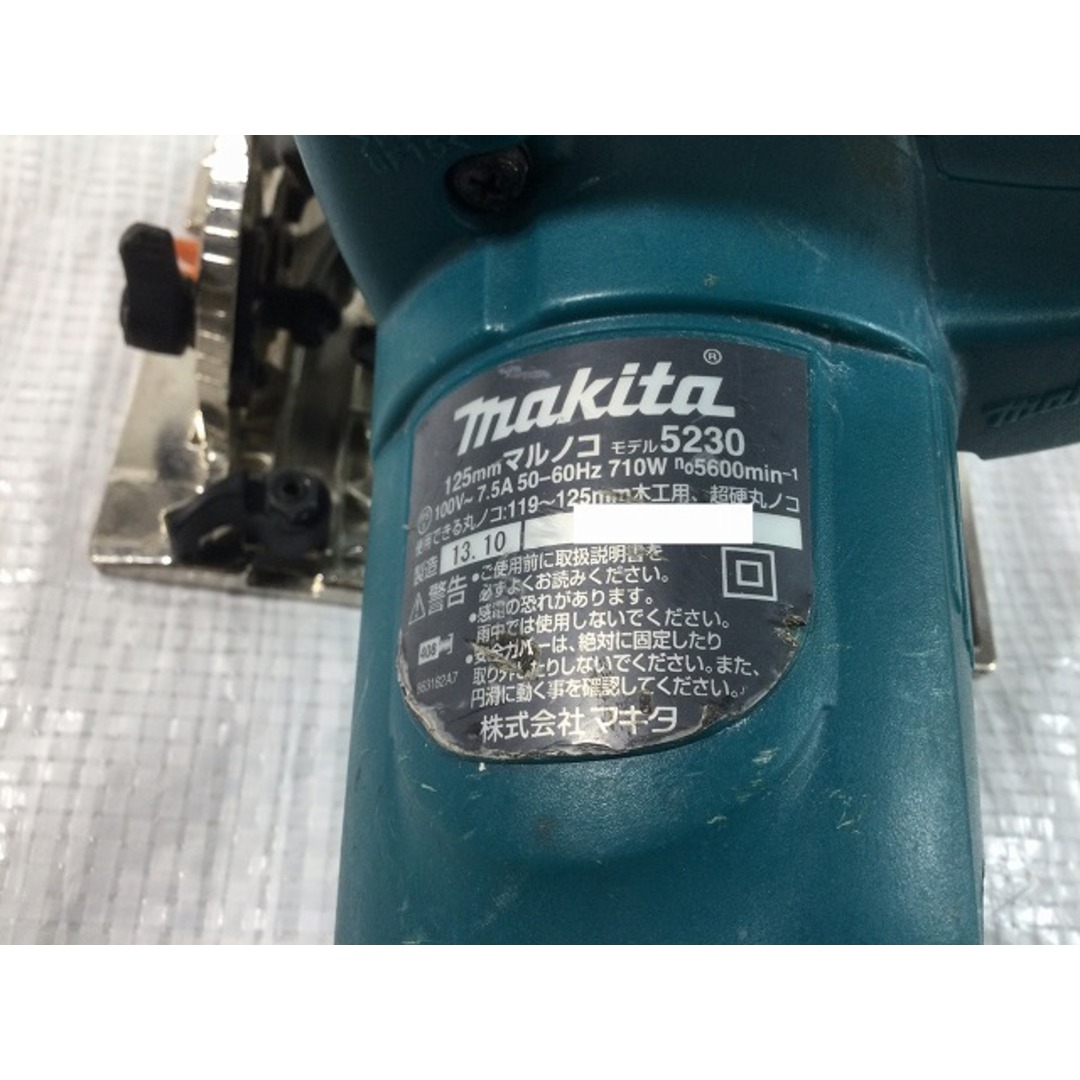 Makita ☆中古品☆ makita マキタ 125㎜ 電気マルノコ 5230 アルミベース 73615の通販 by  工具販売専門店Borderless(ラクマ店)｜マキタならラクマ