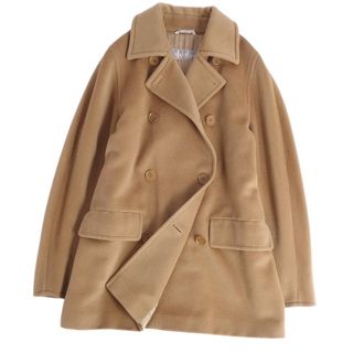 マックスマーラ(Max Mara)の美品 マックスマーラ Max Mara コート ジャケット ダブルブレスト ウール 無地 アウター レディース JI36 USA2 FB34(S相当) ブラウン(その他)