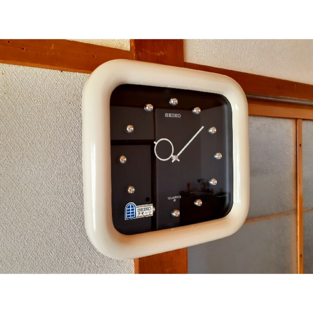 70's SEIKO 掛け時計 スペースエイジ ビンテージ カフェ ホワイト