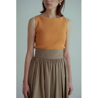 人気の春夏 CLANE W FACE CROSS FRINGE TOPS ホワイト タンクトップ