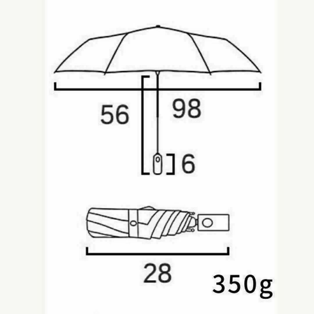 折りたたみ傘 ワンタッチ 自動開閉 メンズ レディース 晴雨兼用 紫外線 黒 レディースのファッション小物(傘)の商品写真